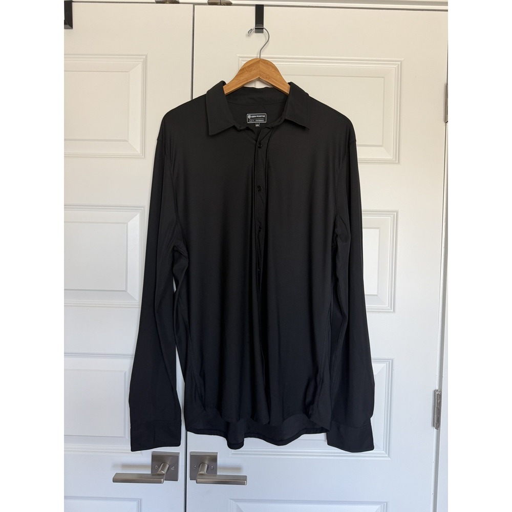 Born Primitive Performance Long Sleeve Button Shirt Black Slim Fit Mens size XXL